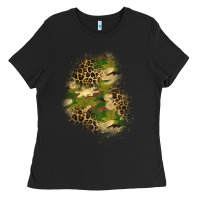 Black camouflage and leopard patch  1 Ladies Tee - BundleAndBundleShop