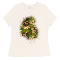 Bone camouflage and leopard patch  1 Ladies Tee - BundleAndBundleShop