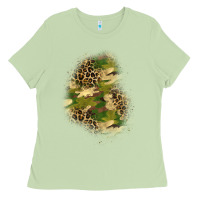 Matcha camouflage and leopard patch  1 Ladies Tee - BundleAndBundleShop