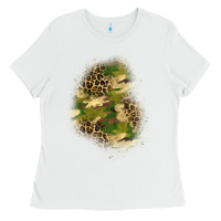 White camouflage and leopard patch  1 Ladies Tee - BundleAndBundleShop