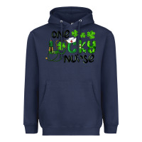 Navy Saint Patricks One Lucky Nurse Heavyweight Hoodie - RanaPortraitStore