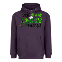Plum Saint Patricks One Lucky Nurse Heavyweight Hoodie - RanaPortraitStore