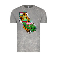 Cloud Rock California Map Sunflower Cactus Serape Vintage Tee - RanaPortraitStore