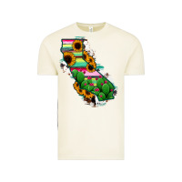 Vintage Arctic California Map Sunflower Cactus Serape Vintage Tee - RanaPortraitStore