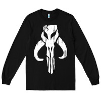 Black mandorian skull Long Sleeve Tee - artisFamous