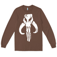 Chestnut mandorian skull Long Sleeve Tee - artisFamous