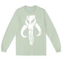 Matcha mandorian skull Long Sleeve Tee - artisFamous