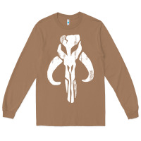 Toasted Coconut mandorian skull Long Sleeve Tee - artisFamous