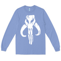 Colony Blue mandorian skull Long Sleeve Tee - artisFamous