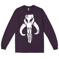 Plum mandorian skull Long Sleeve Tee - artisFamous