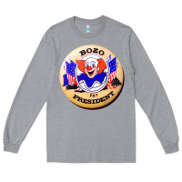 Heather Grey bozo for president Long Sleeve Tee - artisFamous