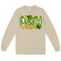 Mushroom Lucky Vibes Long Sleeve Tee - CowhideDigitalArt