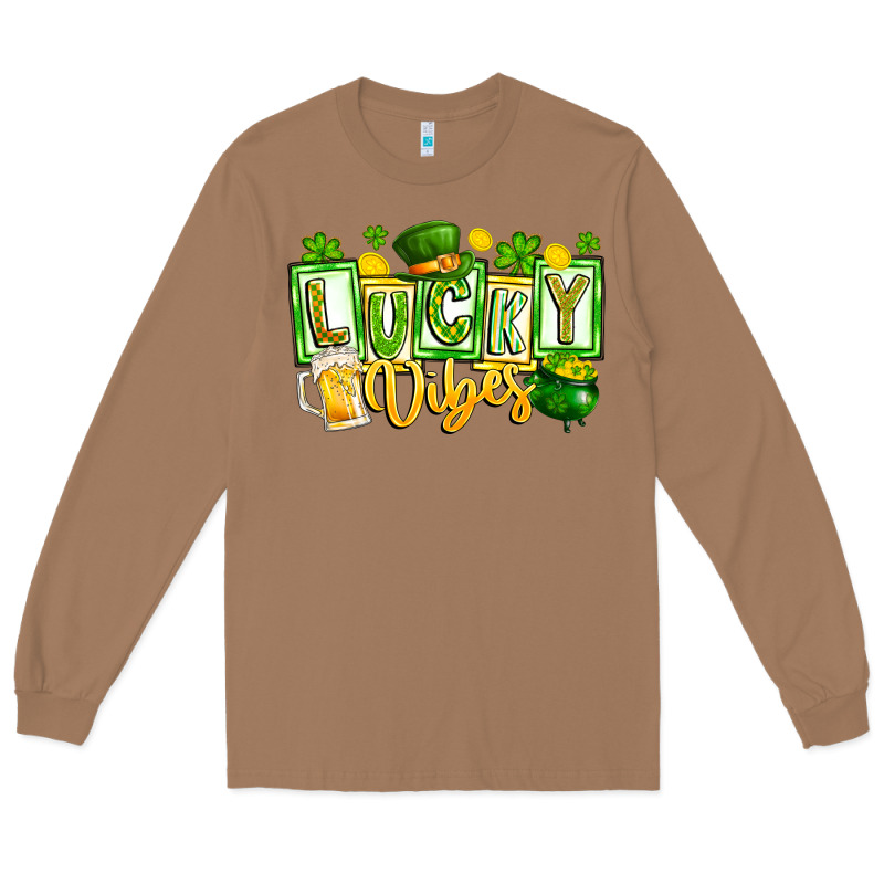 Lucky Vibes Long Sleeve Tee by CowhideDigitalArt | Teevron