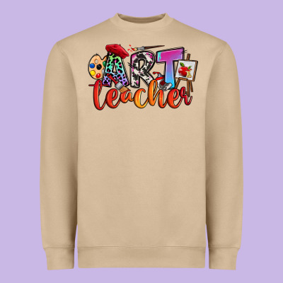 Art Teacher Heavyweight Sweatshirt Designed By Ranaportraitstore