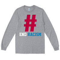 Heather Grey Basic End Racism Resist - Anti Trump Gift Political Long Sleeve Tee - artisFamous