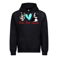 Black Peace Love Aussie Urban Hoodie - Jasminsmagicworld