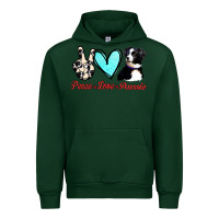 Forest Green Peace Love Aussie Urban Hoodie - Jasminsmagicworld