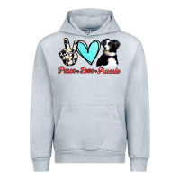 Heather Grey Peace Love Aussie Urban Hoodie - Jasminsmagicworld