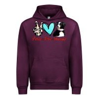 Mauve Wine Peace Love Aussie Urban Hoodie - Jasminsmagicworld