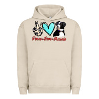 Pigment French Oak Peace Love Aussie Urban Hoodie - Jasminsmagicworld