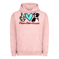 Pigment Salmon Peace Love Aussie Urban Hoodie - Jasminsmagicworld