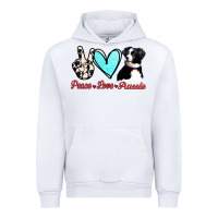 White Peace Love Aussie Urban Hoodie - Jasminsmagicworld