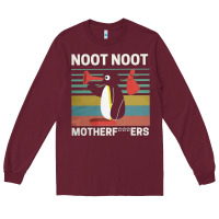 Burgundy noot penguin Long Sleeve Tee - artisFamous