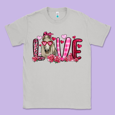 Valentines Day Love Horse Classic Tee Designed By Oliviacreatesart