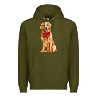 Army Green golden retriever Premium Hoodie - Artiststas