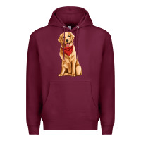 Burgundy golden retriever Premium Hoodie - Artiststas