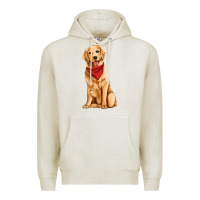 Oatmeal Heather golden retriever Premium Hoodie - Artiststas