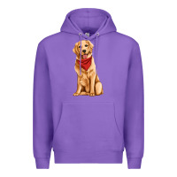 Purple golden retriever Premium Hoodie - Artiststas