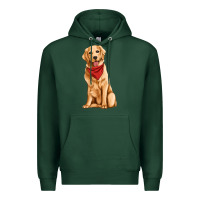 Sports Green golden retriever Premium Hoodie - Artiststas