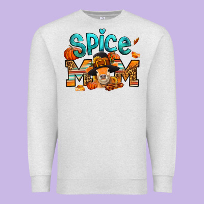 Thanksgiving Spice Mom Pilgrim Cow Premium Sweatshirt Designed By Jasminsmagicworld