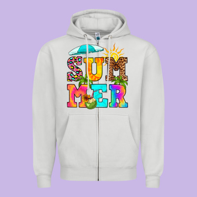 Summer Zipper Hoodie Designed By Ranaportraitstore