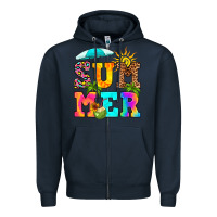 Navy summer Zipper Hoodie - RanaPortraitStore