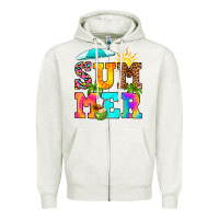 Oatmeal Heather summer Zipper Hoodie - RanaPortraitStore