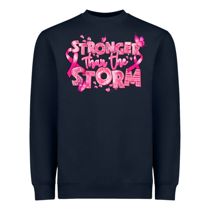Stronger Than The Storm Breast Cancer Heavyweight Sweatshirt by RanaPortraitStore | Teevron