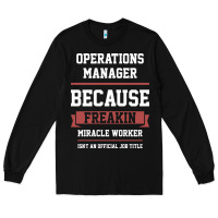 Black Operations Manager - Cool Gift Job Long Sleeve Tee - artisFamous