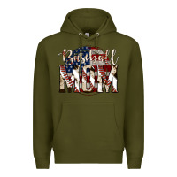 Army Green baseball mom Premium Hoodie - Jasminsmagicworld