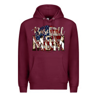 Burgundy baseball mom Premium Hoodie - Jasminsmagicworld
