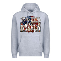 Heather Grey baseball mom Premium Hoodie - Jasminsmagicworld