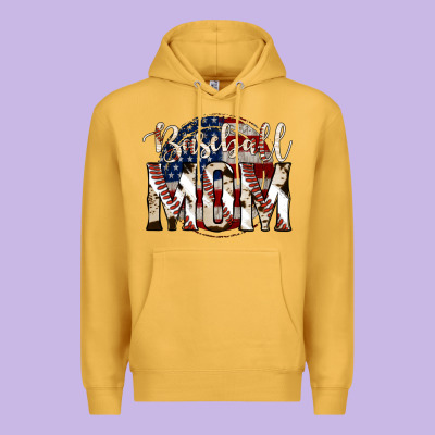Baseball Mom Premium Hoodie Designed By Jasminsmagicworld