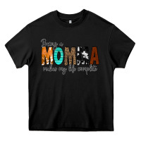 Black Being a Momma Makes My Life Complete Heavy Core Tee - CowCowDesign