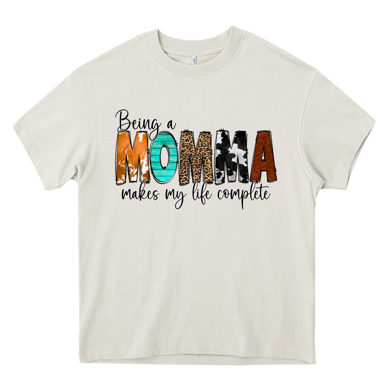 Being A Momma Makes My Life Complete Heavy Core Tee by CowCowDesign | Teevron