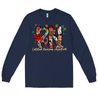 Navy RN Licensed Practical Nurse Long Sleeve Tee - CowhideDigitalArt