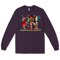 Plum RN Licensed Practical Nurse Long Sleeve Tee - CowhideDigitalArt
