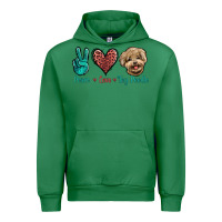 Emerald Peace Love Toy Poodle Urban Hoodie - Jasminsmagicworld