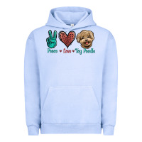Pigment Grape Ice Peace Love Toy Poodle Urban Hoodie - Jasminsmagicworld