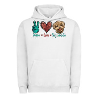 Pigment Lunar Rock Peace Love Toy Poodle Urban Hoodie - Jasminsmagicworld